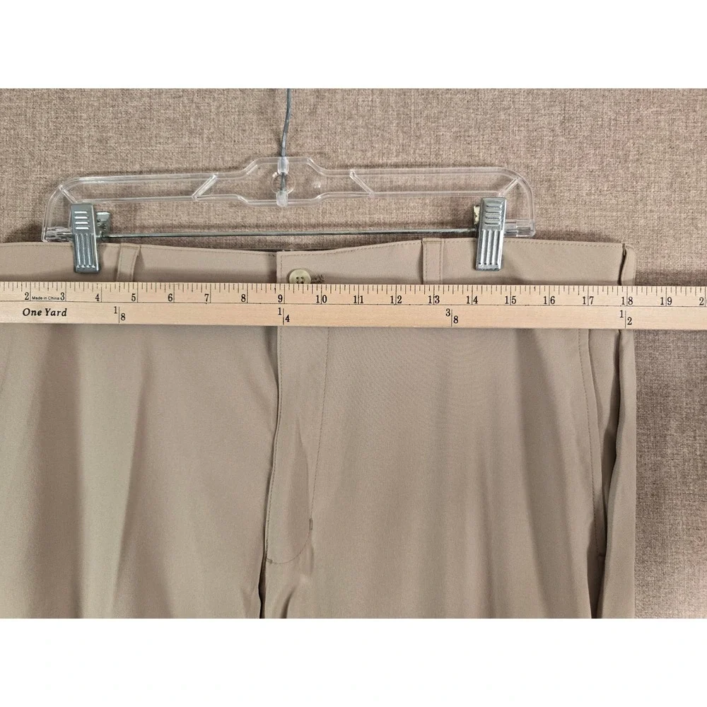 Ben Hogan Performance Mens Golf Pants 36x32 Beige Chinchilla Stretch UPF50 NWT